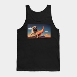 Rayray the Pugosaurus Tank Top